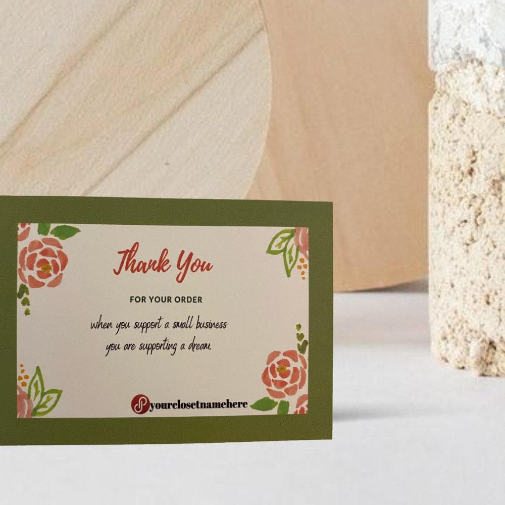 Thank You Cards, Set of 100 When You Support a Small Business You are Supporting